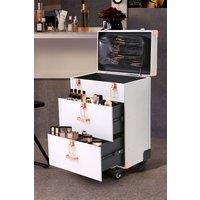 3 in 1 Professional Cosmetic Trolley Case Makeup Box Nail Luggage Storage Organizer,Professional Dresser Makeup Case Beautician Service