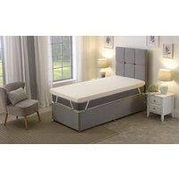 Starlight Beds Memory Foam Mattress Topper 2.5cm Thick Pressure-Relieving Comfort in White | Size: EU Double