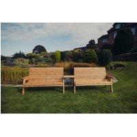 Churnet Valley Garden Furniture Ltd Valley 2X3B Set Straight Tray - Fully Assembled - Set of Cushions Inc in Brown