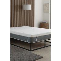 The Foam People Cooling Foam Mattress Topper 5cm Thick Extreme Cooling Technology in White | Size: EU Double