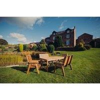 Churnet Valley Garden Furniture Ltd Valley Set 2XC 2XB Set - Min. Assembly Required - Set of Cushions Inc in Brown