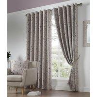 Luxury Living Blossom Bud Room Darkening Curtains in Beige | Size: 229 cm width x 229 cm drop