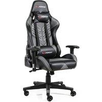 GTForce Pro ST Reclining Sports Racing Office Desk Faux Leather Gaming Chair in Grey