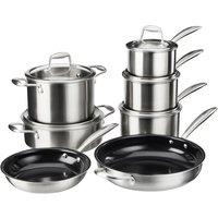 Cooks Professional 7 Piece Tri-Ply Cookware Kitchen Pots & Pans Set in Silver | Size: 7 Pack