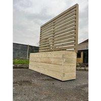 Buttercup Farm Suffolk Planter & Trellis (Pack of 2) - Wood - L120 x W40 x H150 cm in Brown