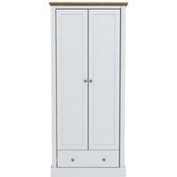 Lemon Pavilion Furniture Devon 2 Door Wardrobe - L56 x W79.7 x H181.5 cm - White | Size: 1 Pack