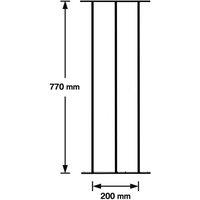 Burbage Iron Craft Garda Decking Fence Panels (Pack of 2) - Steel, Fits Gap W280 x H770mm in Black