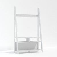 Lemon Pavilion Furniture Tiva Ladder TV Unit - MDF - L38.6 x W105 x H175.4 cm - White | Size: 1 Pack