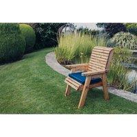 Churnet Valley Garden Furniture Ltd Valley Chair - Timber - Min. Assembly Required - Set of Cushions Inc in Brown