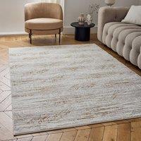 THE RUGS Carmel Abstract Area Rug Runner Soft Pile Living Room Bedroom in Gold | Size: 120 cm x 170 cm