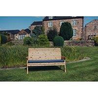 Churnet Valley Garden Furniture Ltd Valley 3 Seat Bench - Timber - Fully Assembly - Set of Cushions Inc in Brown