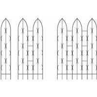 Poppy Forge Triple Gothic Screen BM/RtR - Steel - L2 x W91.4 x H180 cm in Black