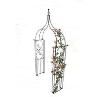 Poppyforge Imperial Ogee Arch (Inc Ground Spikes) Garden Archway - Steel - Black