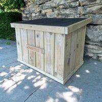 Buttercup Farm Garden Parcel Storage Box - Pressure Treated Wood - L70 x W50 x H50 cm in Brown