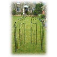 Poppyforge Flower Bower (Inc Ground Spikes) Garden Gazebo - Solid Steel - Black