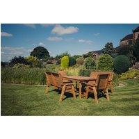 Churnet Valley Garden Furniture Ltd Valley 2XC 2X3B Set - Min. Assembly Required - Set of Cushions Inc in Brown