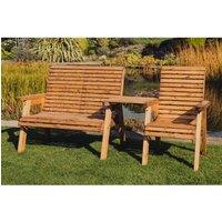 Churnet Valley Garden Furniture Ltd Valley Trio Set with Tray - Fully Assembled - Set of Cushions Inc in Brown