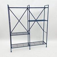 Minster Shelf Unit - Metal - L30 x W120 x H141 cm - Blue | Size: 1 Pack