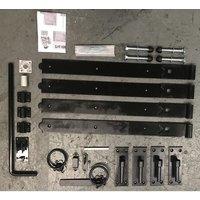 Burbage Iron Craft 18 Inch Double Gate Fittings Set Hook & Band Hinge, Latch, Drop Bolt in Black