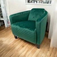 Minster Armchair - Velvet - L86 x W75 x H74 cm - Seagrass in Green | Size: 1 Pack