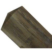 Burbage Iron Craft Pyramid Top Post - Pressure Treated Redwood - L150 x W150 x H2400 mm in Brown