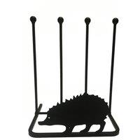 Poppyforge 2 Pair Boot Rack - Hedgehog - Steel - L29 x W39 x H48 cm - Black