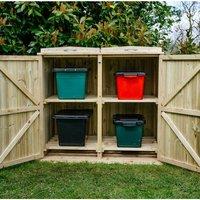 Buttercup Farm Shireburn 4 Box Store - Timber - Fits 4 x Boxes in Brown