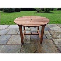 Churnet Valley Garden Furniture Ltd Valley Round Garden Dining Table - Timber - Minimal Assembly Required in Brown