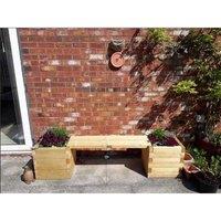 Buttercup Farm Suffolk Double Planter Bench (Choice of Colours) - L180 x W40 x H40 cm in Brown
