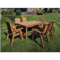 Churnet Valley Garden Furniture Ltd Valley 6 Seater 6XC Set - Min. Assembly Required - Set of Cushions Inc in Brown
