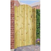 Burbage Iron Craft Carlton Bow Top Single Gate, Pressure Treated, W750 x H1800mm in Brown