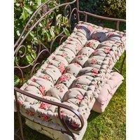 Dibor Vintage Rose Summer Outdoor Garden Bench Cushion L112cm x W44cm in Pink | Size: Large