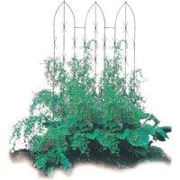 Poppy Forge Triple Gothic Screen - Garden Screen, Plant Support - Steel - Black