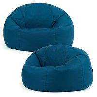 icon Classic Indoor Outdoor Bean Bag Khaki Bean Bag Chair Pack of 2 in Teal