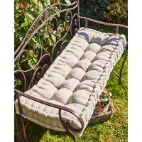 Dibor Traditional Belle Jardinere Green Summer Outdoor Garden Bench Cushion L112cm x W44cm | Size: Large