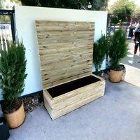 Buttercup Farm Norfolk Planter & Trellis - Wood - L150 x W40 x H180 cm in Brown