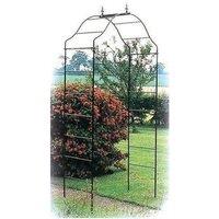 Poppyforge Arcadia Arch Hardstanding Garden Archway - Solid Steel - L48 x H244 cm in Black