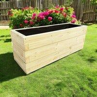 Buttercup Farm Suffolk Planter - Wood - L120 x W40 x H45 cm in Brown