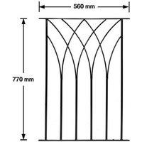 Burbage Iron Craft Java Decking Fence Panels - Steel - Fits Gap of 560 x 770 mm High in Black