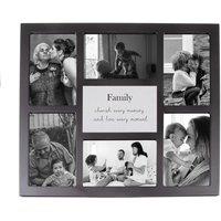 Happy Homewares Modern Black Multi Collage Picture Frame with Family Wording & Cute Phrase