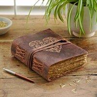 Paper High Heart Buffalo Leather Wraparound Journal in Brown