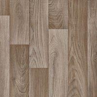 Vinyl Flooring UK Brown Wood Effect 2.8mm Cushion Backed Sheet Vinyl Flooring in Beige | Size: 2000mm x 1000mm