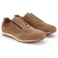 Silver Street London Men's Lambeth Casual Lace Up Suede Trainers in Tan | Size: 12