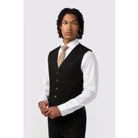 Antique Rogue Men's Texture Waistcoat in Black | Size: 36R