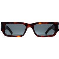 Saint Laurent Men's Rectangle Havana Crystal Black SL660 in Brown