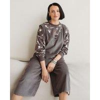 Turtledove London Women's Grace Grey Wide Leg Jumpsuit | Size: 14-18