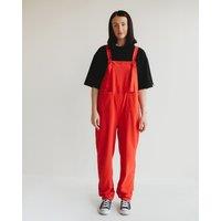 Turtledove London Women's Lila Fire Hydrant Red Dungarees | Size: 12