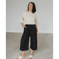 Turtledove London Women's Judy Black Crop Trousers | Size: 12