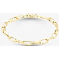 T.H.Baker Women's 9ct Yellow Gold Paperlink Chain Bracelet 1.26.0552 | Size: 7.5inch