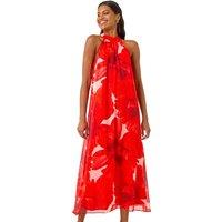Floral Halterneck Midi Dress